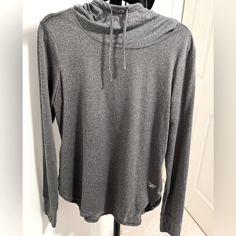 Reebok women’s gray Fired Up Hoodie size L